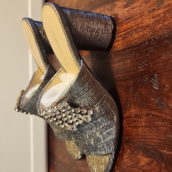 Stuart Weitzman Theone Slides Block Heels size 9 - Picture 4 of 13